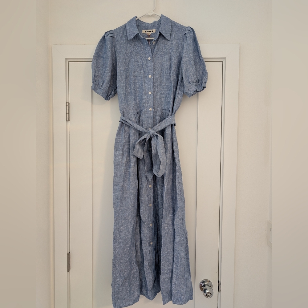 Boden Chambray Farmhouse Dress
